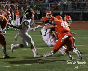 Josh McNish-Heider gets a sack against Mar Vista.